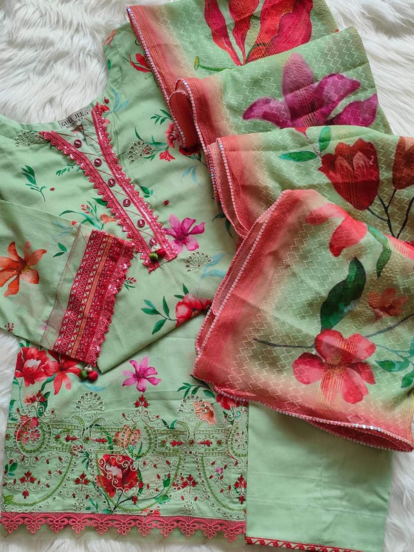 Phoolkaari - 3piece embroidered lawn - 04