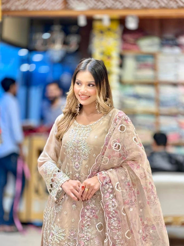 SB - Mahpara Organza Formal - beige
