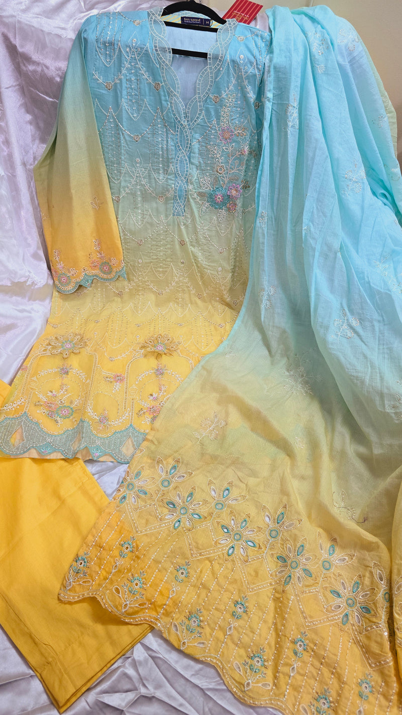 Tie dye summer 3 piece - sky blue