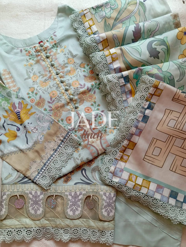 Jade - winter linen - 3 piece- mint