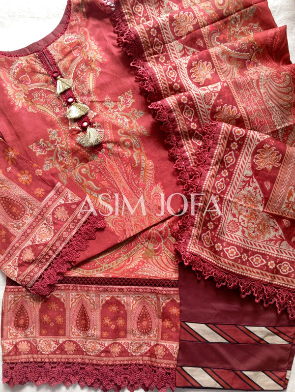 AsimJofa Summer prints- Brown rust
