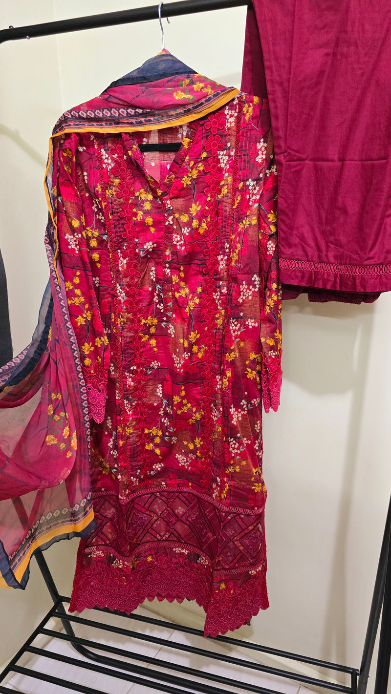 Casual summer - 3pc - Maroon
