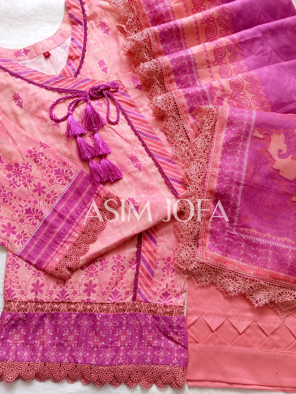 AsimJofa Summer prints- Pink