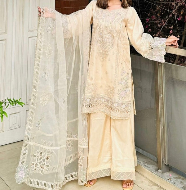 SB - Mahpara Organza Formal - cream