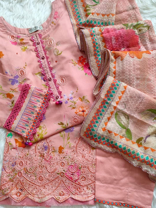 Phoolkaari - 3piece embroidered lawn - 06