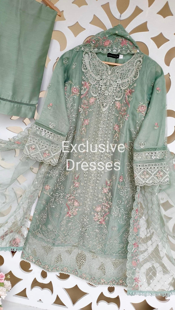 SB - Mahpara Organza Formal - green