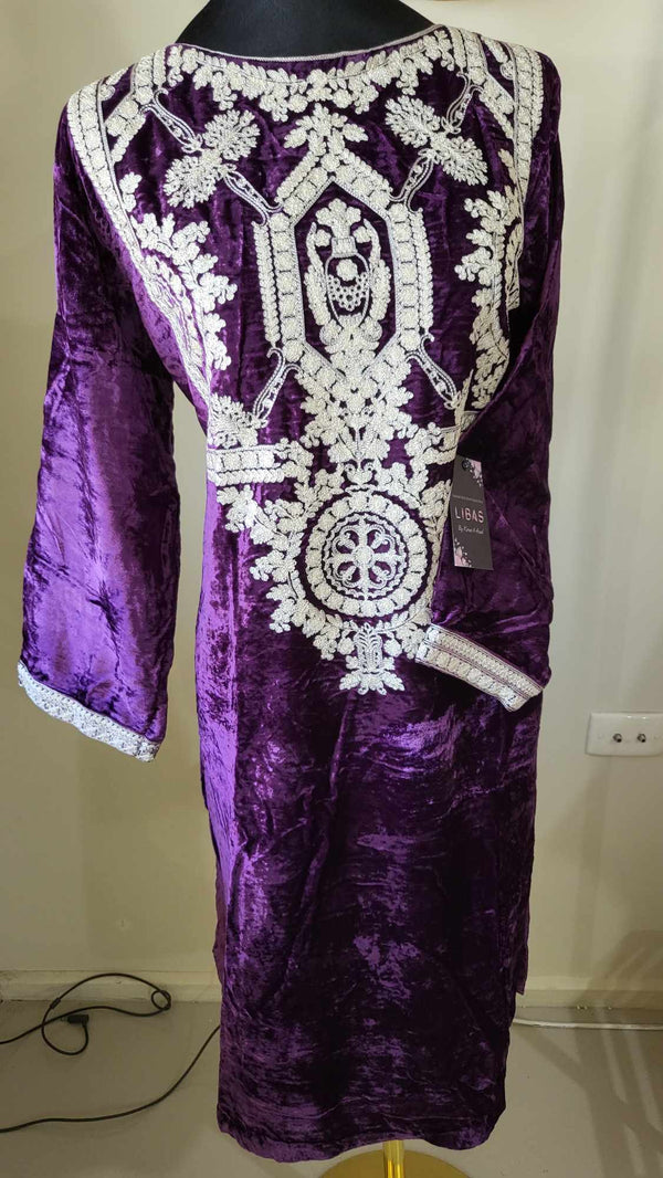 Dhanak - velvet 1pc - purple